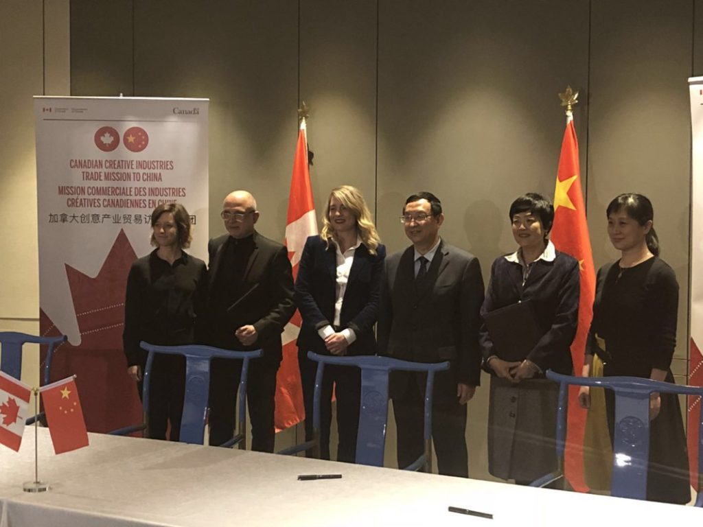 Ministre Mélanie Joly Signature contrat Chine